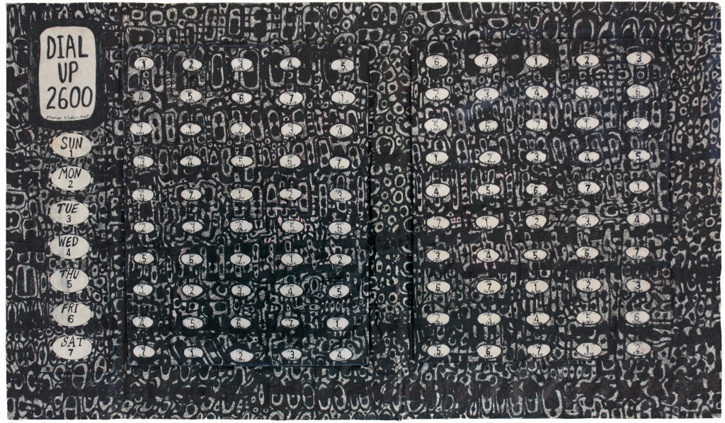 George Widener, sans titre, 2009. encre et feutre sur papier de riz , 33 x 55 cm - © christian berst — art brut