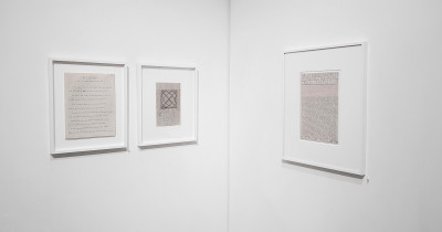 exhibition view of *do the write thing 2: read between the lines*, christian berst art brut, paris, 2018. - © christian berst art brut, christian berst — art brut