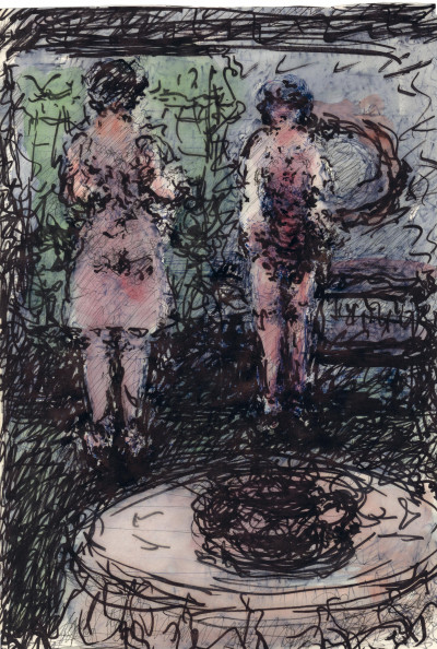 untitled (two women) - © christian berst — art brut