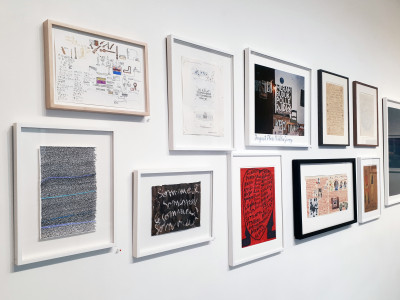 Exhibition view of *Do the Write Thing #2 : read between the lines*, christian berst art brut, Paris, 2018. - © christian berst art brut, christian berst — art brut