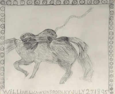 untitled (lion attacking a horse) - © christian berst — art brut