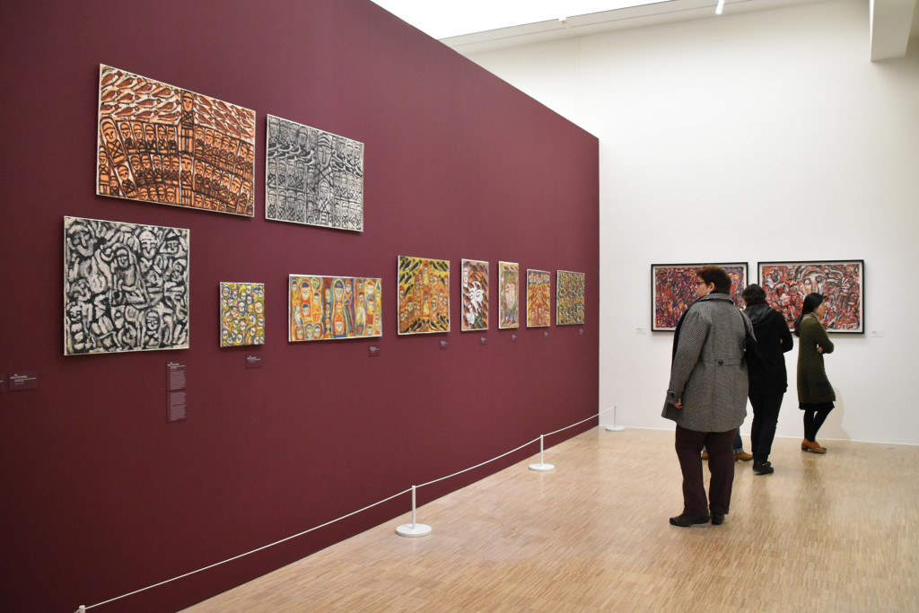 Exhibition view of *Michel Nedjar, instrospective*, Lille Métropole Musée d'art moderne, d'art contemporain et d'art brut, Villeneuve-d'Ascq, 2017. - © Lille M&eacute;tropole Mus&eacute;e d'art moderne, d'art contemporain et d'art brut, christian berst — art brut