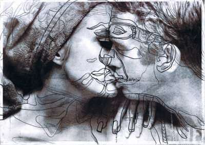 dominique théate, *sans titre*, 2013. graphite sur papier, 29.7 x 42 cm. - © christian berst art brut, christian berst — art brut
