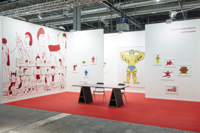 view of the christian berst art brut gallery booth at* ARCO*, February 2023, ifema, Madrid - © &copy; Ben / we document art, christian berst — art brut