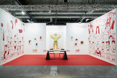 view of the christian berst art brut gallery booth at* ARCO*, February 2023, ifema, Madrid - © &copy; Ben / we document art, christian berst — art brut