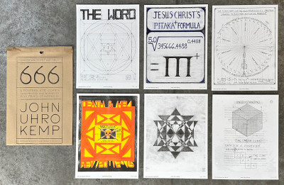 6 reproductions en riso d&#8217;oeuvres de john urho kemp - © christian berst — art brut